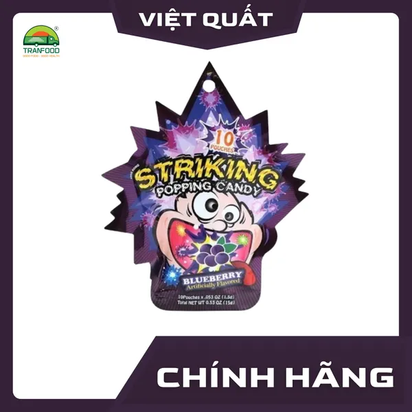 Kẹo nổ Striking vị Việt Quất gói 15g | Hàng nhập khẩu