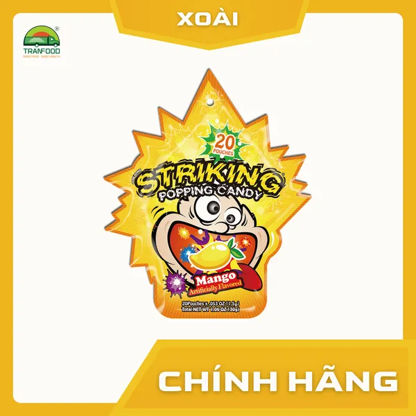 Kẹo Nổ Striking vị Xoài gói 30g  | Hàng nhập khẩu