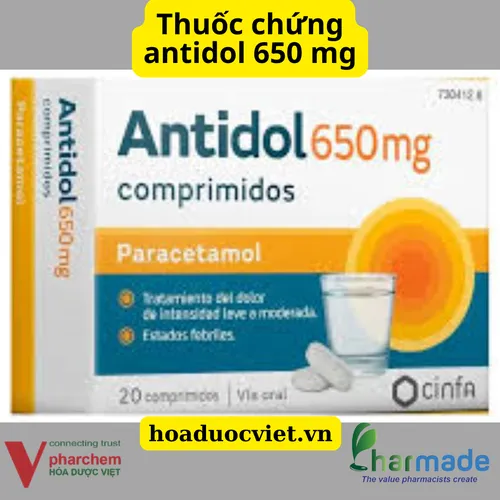 Antidol 650 mg, thuốc tương đương sinh học, thuốc chứng