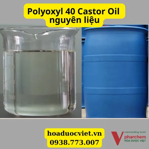 Polyoxyl 40 Castor Oil nguyên liệu  PEG 40 Hydrogenated Castor Oil  PEG 40 HCO  Chất nhũ hóa PEG 40  Nguyên liệu PEG 40 cho dược phẩm