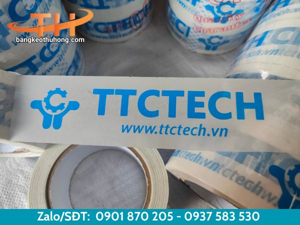 Băng keo in logo TTCTECH rõ nét Băng keo in logo TTCTECH rõ nét