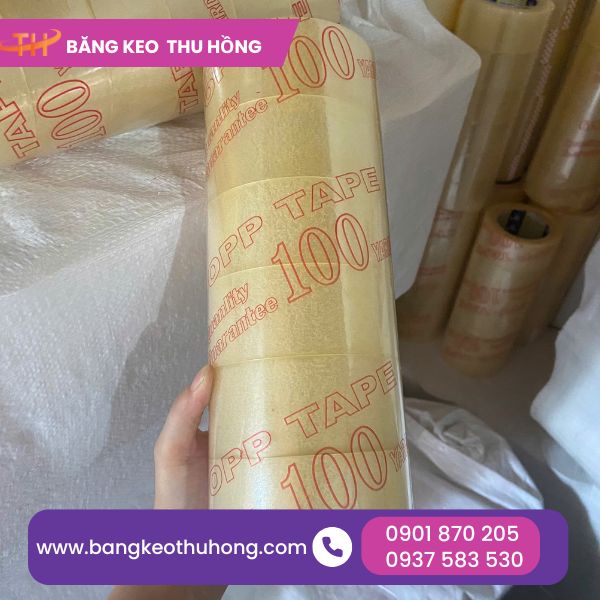 Băng keo trong dán thùng 100 Ya Băng keo trong dán thùng 100 Ya