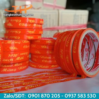 Băng keo chúc mừng năm mới kích thước các loại Băng keo chúc mừng năm mới kích thước các loại