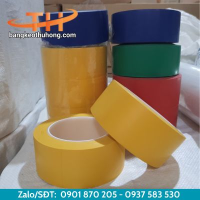 Băng keo dính nền trơn với màu xanh, đỏ, vàng các loại Băng keo dính nền trơn với màu xanh, đỏ, vàng các loại