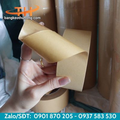 Băng keo giấy nâu gia bò chất lượng bám dính tốt Băng keo giấy nâu gia bò chất lượng bám dính tốt
