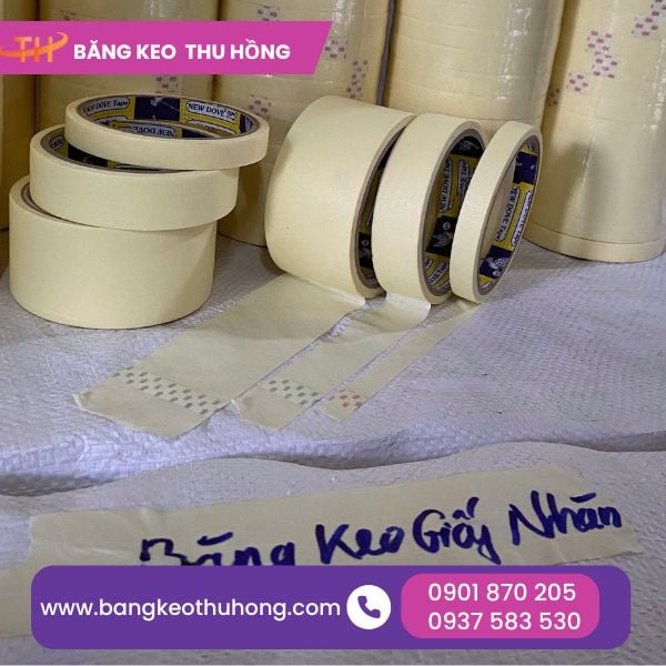 Băng keo giấy nhăn viết ghi chú, che sơn Băng keo giấy nhăn viết ghi chú, che sơn