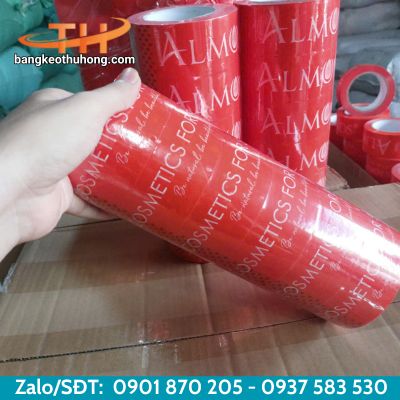 Băng keo in logo in chữ theo yêu cầu Băng keo in logo in chữ theo yêu cầu