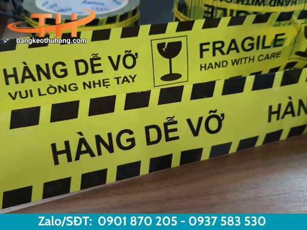 Băng keo niêm phong với màu vàng phản quang cảnh báo Băng keo niêm phong với màu vàng phản quang cảnh báo
