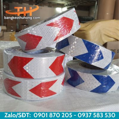 Băng keo dán nề mũi tên phản quang tốt độ bền cao Băng keo dán nề mũi tên phản quang tốt độ bền cao