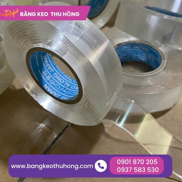 Băng keo trong suốt dính 2 mặt tăng tính thẩm mỹ Băng keo trong suốt dính 2 mặt tăng tính thẩm mỹ