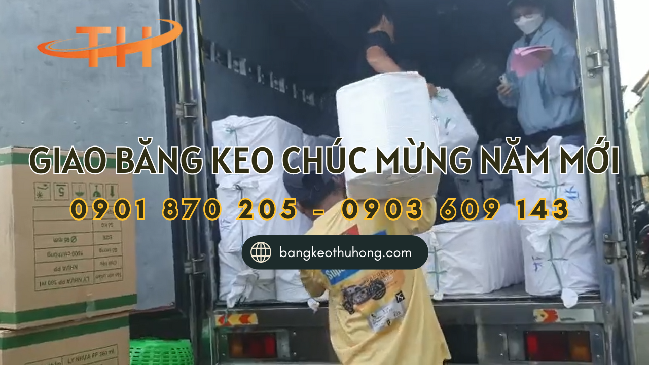 Băng keo chúc mừng năm mới giá rẻ giao nhanh cho khách Long An