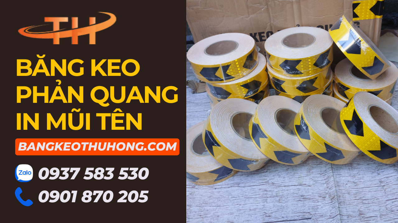 Nơi bỏ sỉ băng keo phản quang in mũi tên các loại giá tốt