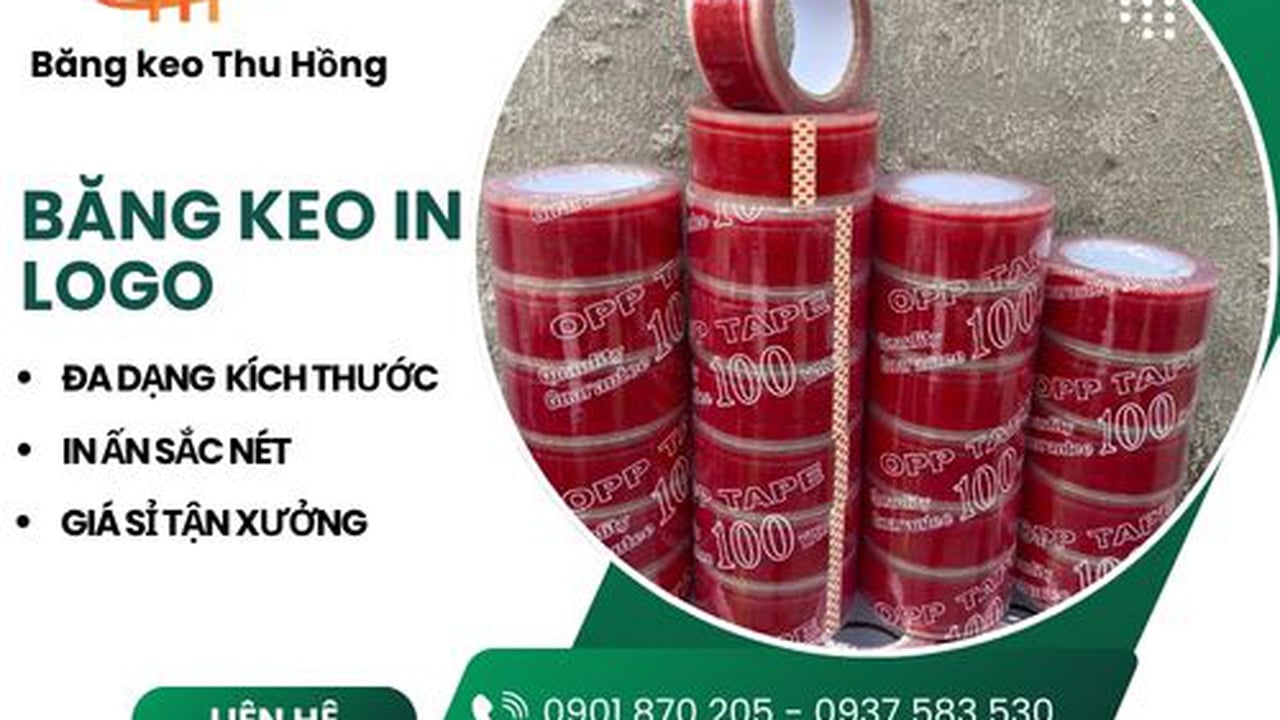 Xướng băng keo logo in chất lượng rõ nét giá rẻ tại HCM