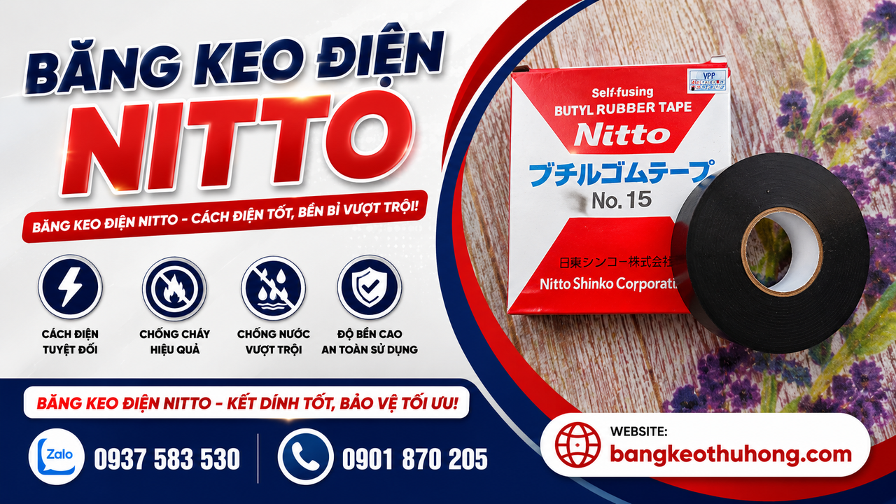 Đại lý phân phối băng keo điện nitto chống cháy chính hãng