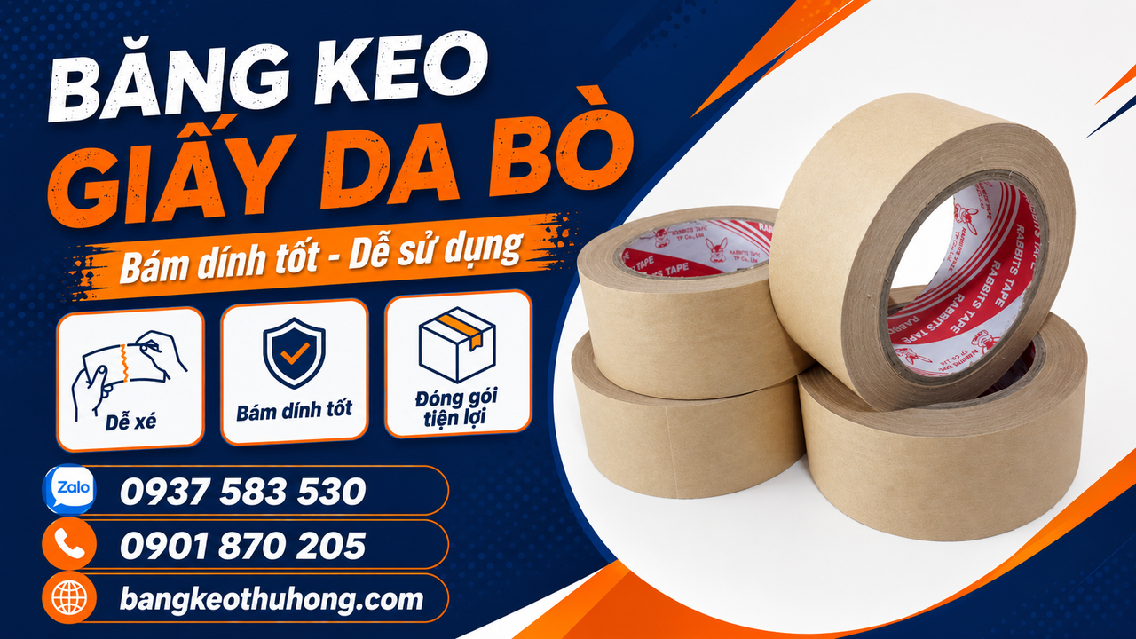 Tìm nơi bỏ sỉ băng keo giấy da bò giá tốt tại HCM