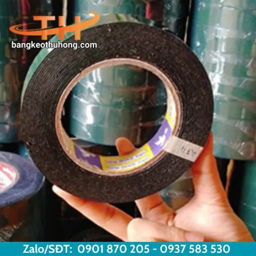 Băng Keo Mút Xốp Đen Hai Mặt - Vỏ Xanh
