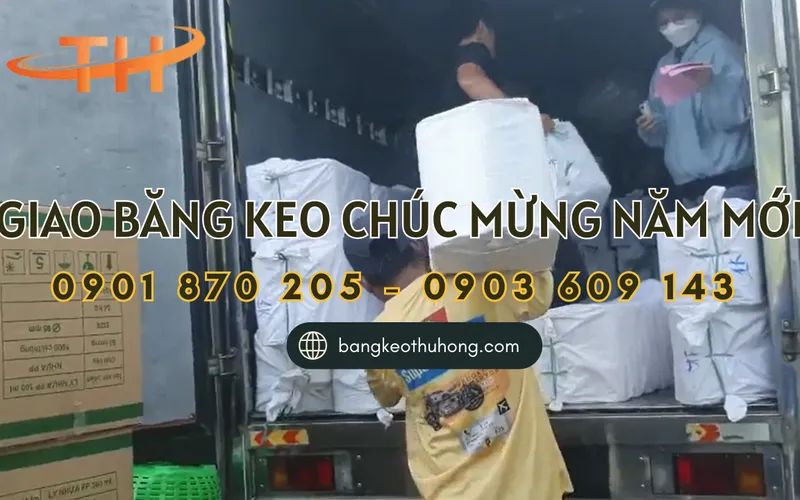 Băng keo chúc mừng năm mới giá rẻ giao nhanh cho khách Long An