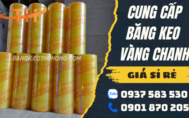 Xưởng sán xuất băng keo vàng chanh OPP dán thùng giá tốt