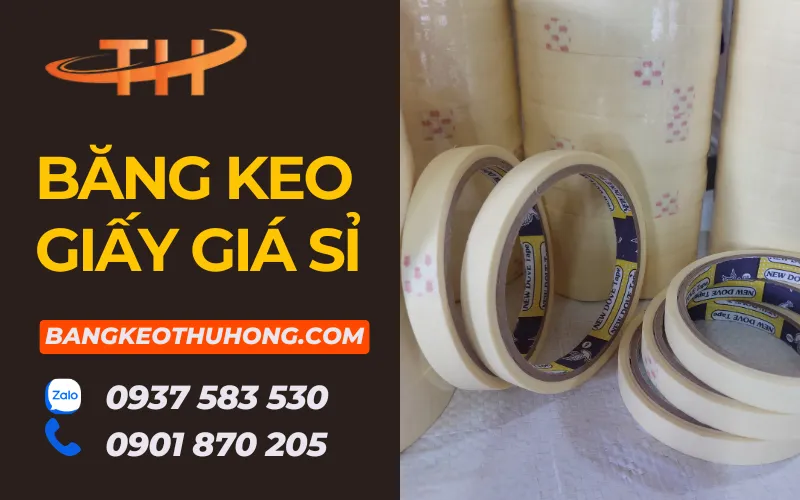 Xưởng sản xuất băng keo giấy một mặt dán ghi chú giá sỉ