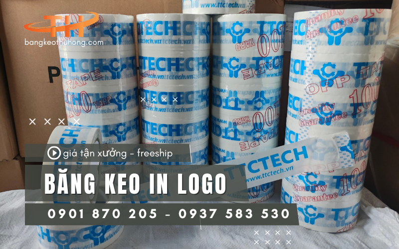 Xướng băng keo logo in chất lượng rõ nét giá rẻ tại HCM