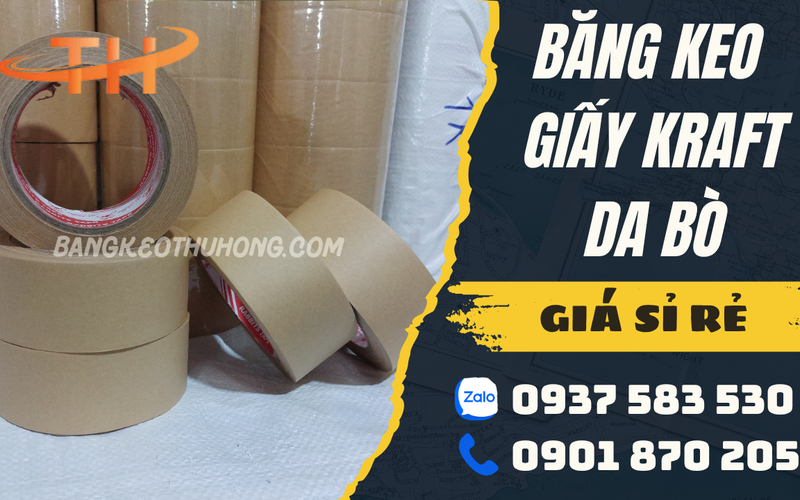 Chuyên bỏ sỉ băng keo giấy kraft da bò giá tốt tại TPHCM
