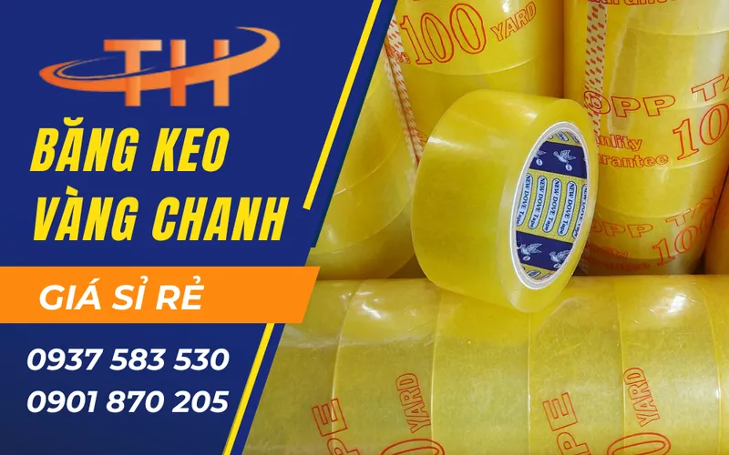 Bán sỉ băng keo trong vàng chanh siêu dính giá rẻ