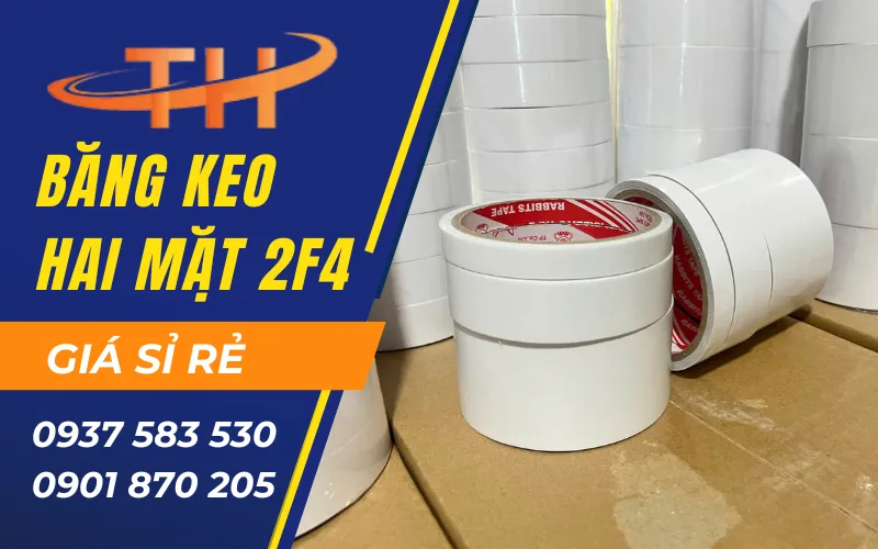 Cung cấp băng keo giấy hai mặt trắng 2F4 với giá sỉ