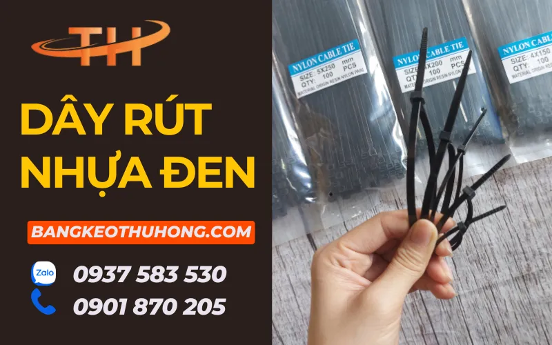 Giá sỉ dây rút nhựa đen đủ kích thước tại HCM