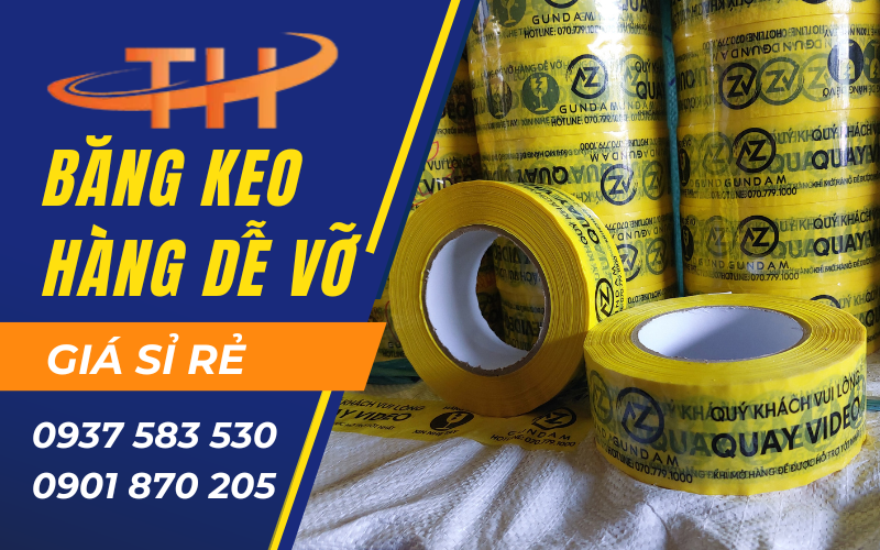 Nhận in băng keo hàng dễ vỡ theo yêu cầu giá rẻ tại TPHCM