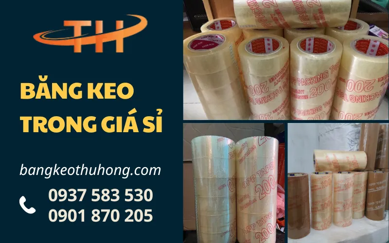 Chuyên cung cấp băng keo trong đóng hàng đủ kích thước với giá sỉ