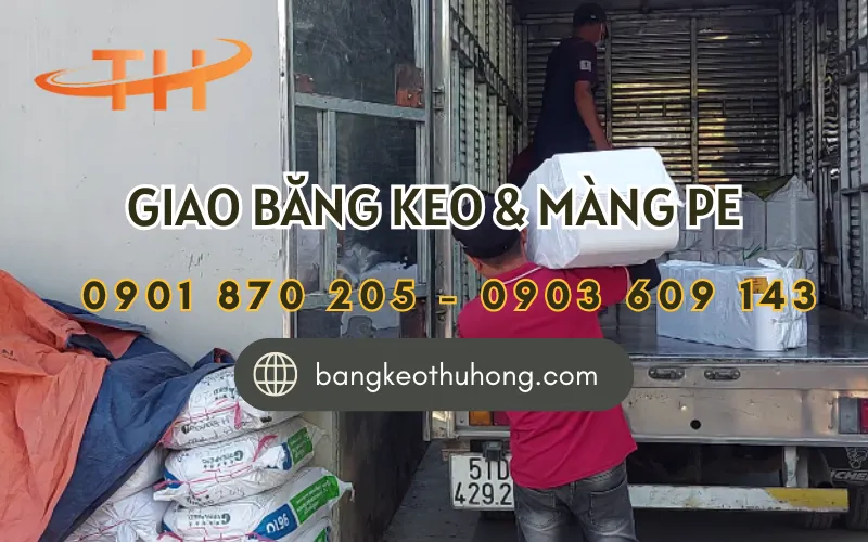 Giao nhanh băng keo màng PE cho khách tại TPHCM