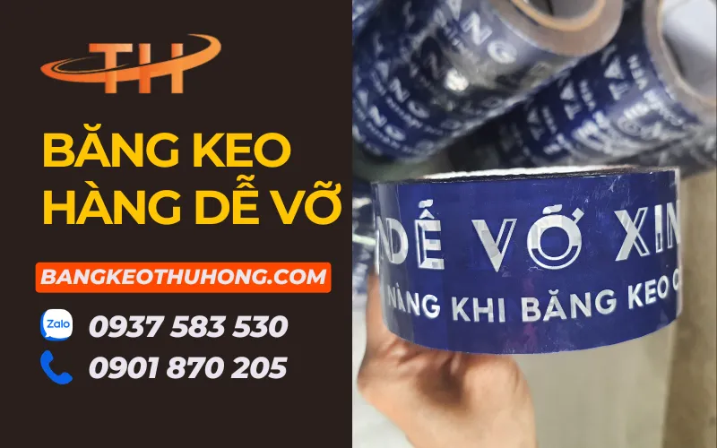 Tìn nơi nhận làm băng keo in hàng dễ vỡ theo yêu cầu tại TPHCM