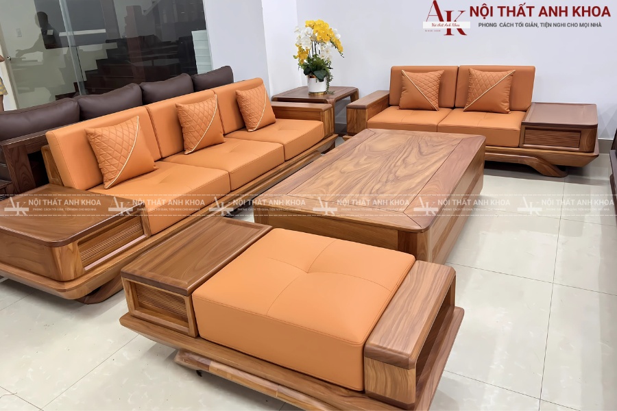 Bộ sofa gỗ gõ đỏ cao cấp - Sang trọng, đẳng cấp cho phòng khách Việt Bộ sofa gỗ gõ đỏ cao cấp - Sang trọng, đẳng cấp cho phòng khách Việt