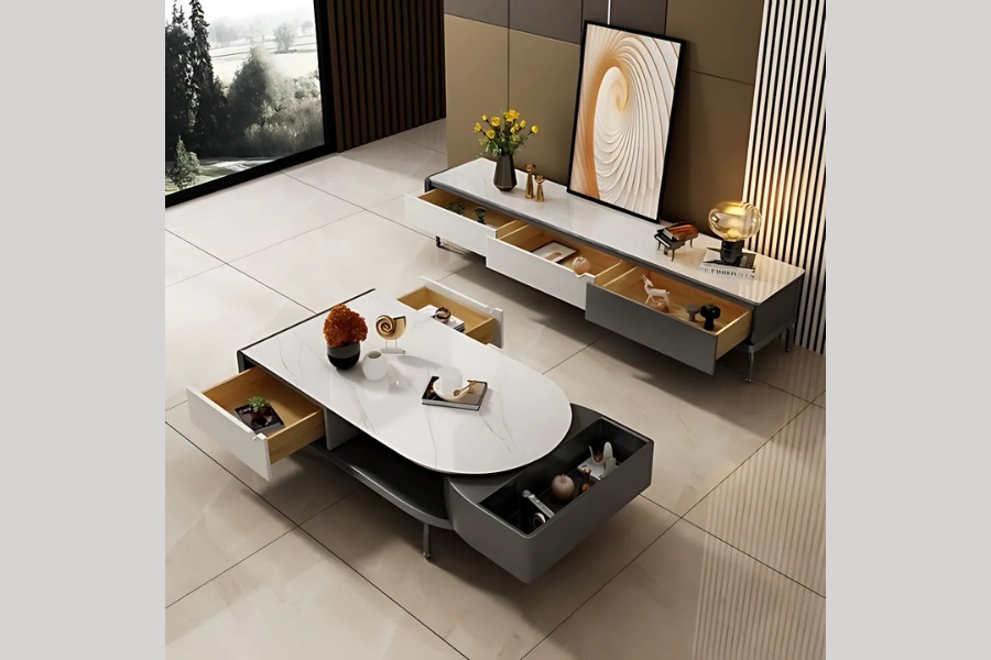 Mẫu bàn sofa thông minh đẹp sang, tiện ích 2025 Mẫu bàn sofa thông minh đẹp sang, tiện ích 2025