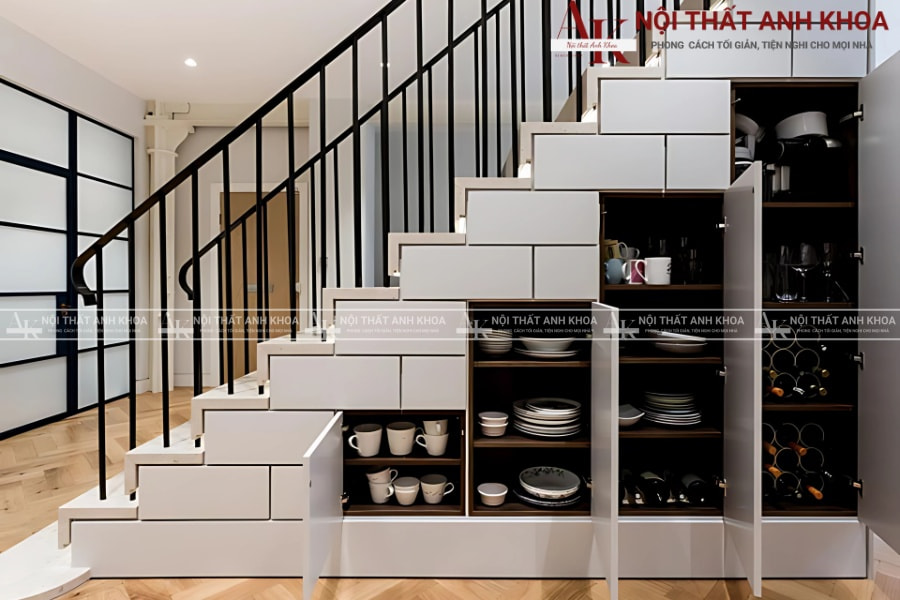 Tủ gầm cầu thang thông minh - Đẹp từ trong ra ngoài Tủ gầm cầu thang thông minh - Đẹp từ trong ra ngoài