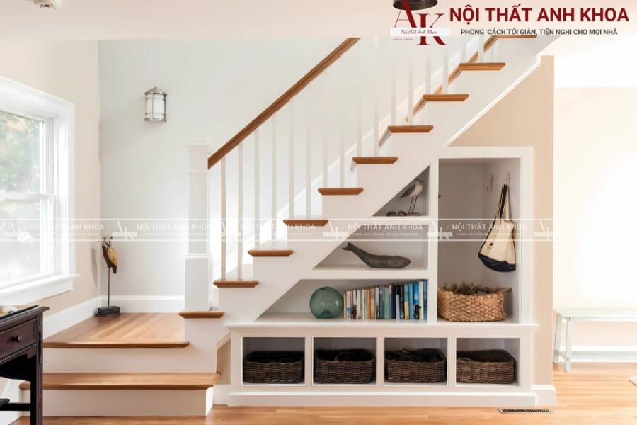 Làm mới không gian với tủ gầm cầu thang đa năng Làm mới không gian với tủ gầm cầu thang đa năng