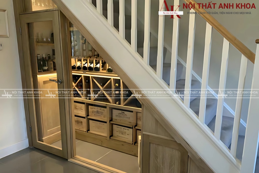 Mẫu tủ rượu gầm cầu thang - Đẹp hot nhất 2025 Mẫu tủ rượu gầm cầu thang - Đẹp hot nhất 2025