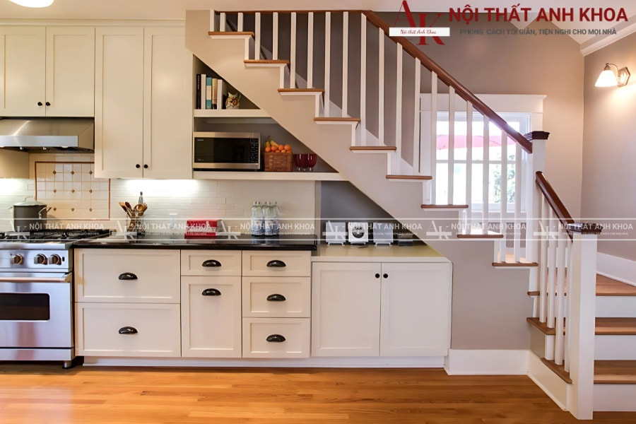 Gầm cầu thang đẹp hơn nhờ thiết kế tủ độc đáo Gầm cầu thang đẹp hơn nhờ thiết kế tủ độc đáo