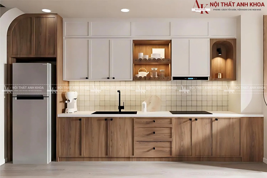 Tủ bếp đẹp cho nhà ống - Thiết kế thông minh, gọn gàng Tủ bếp đẹp cho nhà ống - Thiết kế thông minh, gọn gàng