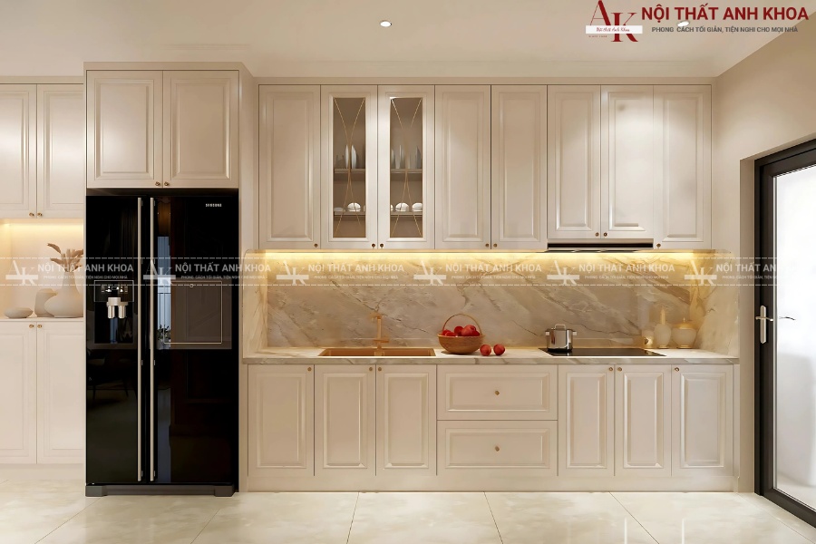 Tủ bếp đẹp - Phong cách tân cổ điển sang trọng Tủ bếp đẹp - Phong cách tân cổ điển sang trọng
