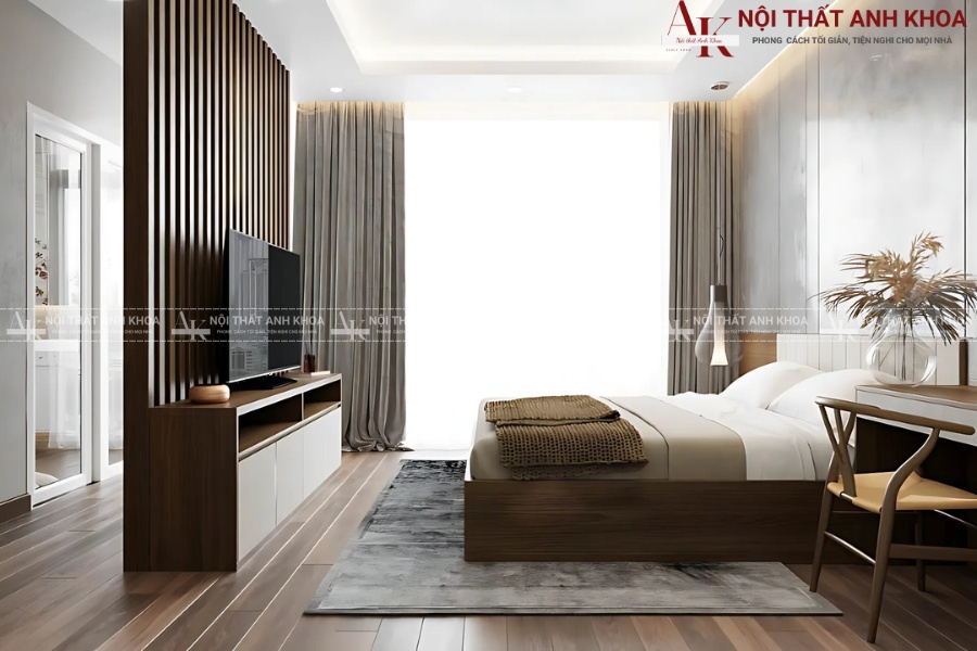 Thiết kế nội thất phòng ngủ nhà ống - Phong cách hiện đại Thiết kế nội thất phòng ngủ nhà ống - Phong cách hiện đại