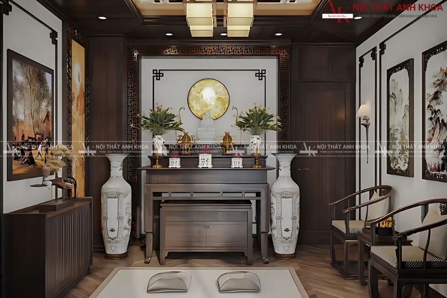 Mẫu bàn thờ đẹp chuẩn phong thủy cho gia đình Việt Mẫu bàn thờ đẹp chuẩn phong thủy cho gia đình Việt