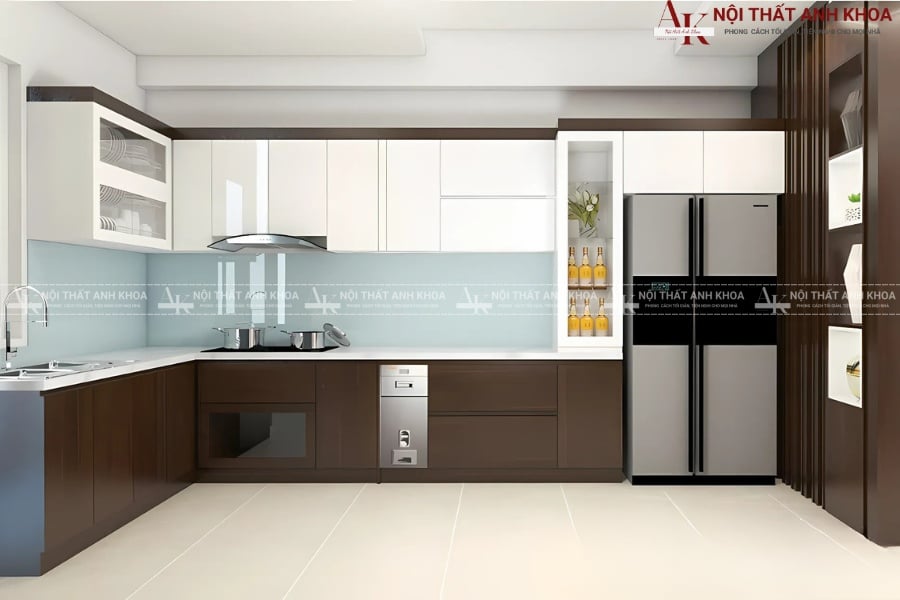 Mẫu tủ bếp đẹp cho căn hộ chung cư nhỏ Mẫu tủ bếp đẹp cho căn hộ chung cư nhỏ