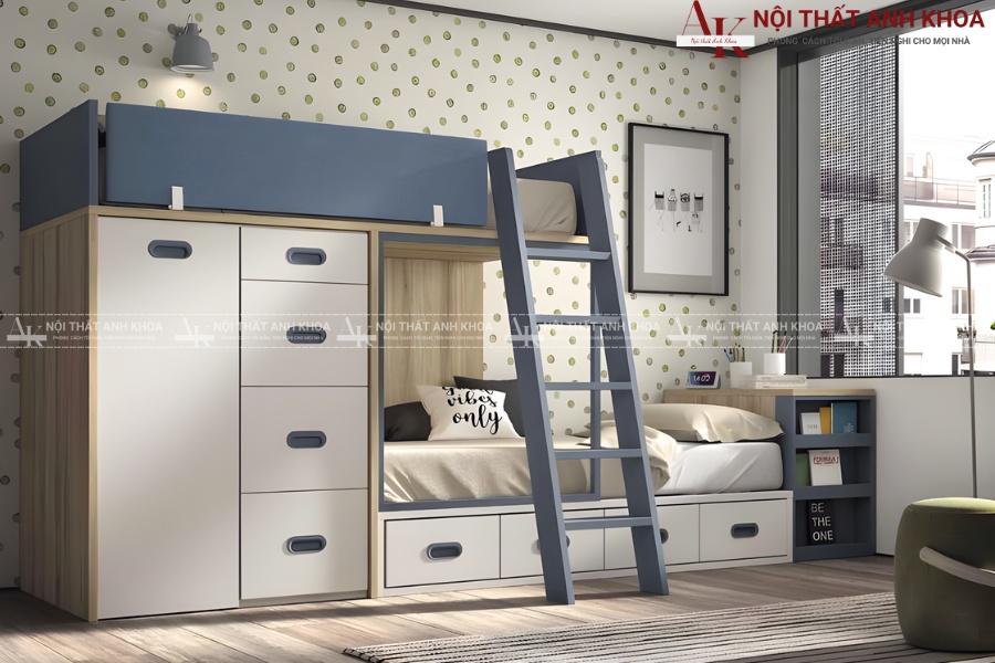 Giường tầng kết hợp tủ áo - Lựa chọn thông minh cho gia đình Việt Giường tầng kết hợp tủ áo - Lựa chọn thông minh cho gia đình Việt
