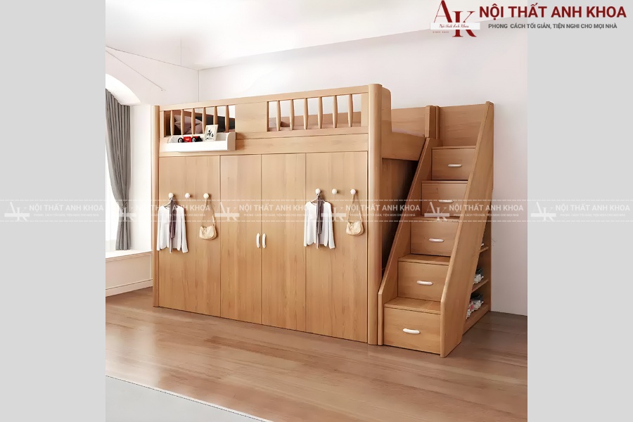 Giường tầng kết hợp tủ áo - Giải pháp tiết kiệm không gian hoàn hảo Giường tầng kết hợp tủ áo - Giải pháp tiết kiệm không gian hoàn hảo