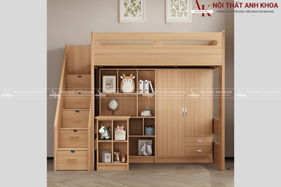 Giường tầng kết hợp tủ quần áo cho người lớn - Hiện đại, tinh tế Giường tầng kết hợp tủ quần áo cho người lớn - Hiện đại, tinh tế