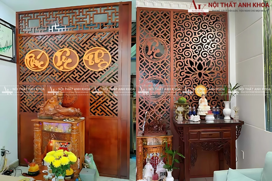 Vách ngăn bàn thờ ông địa phong thủy Vách ngăn bàn thờ ông địa phong thủy