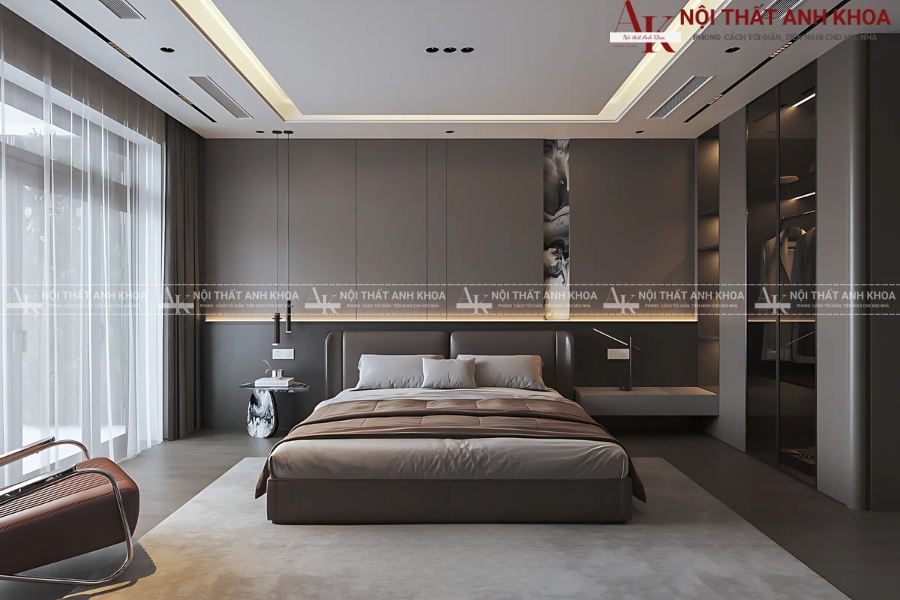 Nội thất phòng ngủ 25m2 hiện đại - Đầy đủ tiện nghi Nội thất phòng ngủ 25m2 hiện đại - Đầy đủ tiện nghi