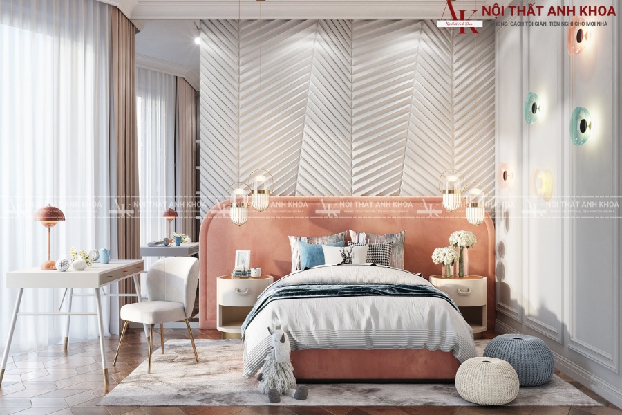 Thiết kế phòng ngủ trẻ em phong cách hàn quốc đơn giản mà đẹp Thiết kế phòng ngủ trẻ em phong cách hàn quốc đơn giản mà đẹp