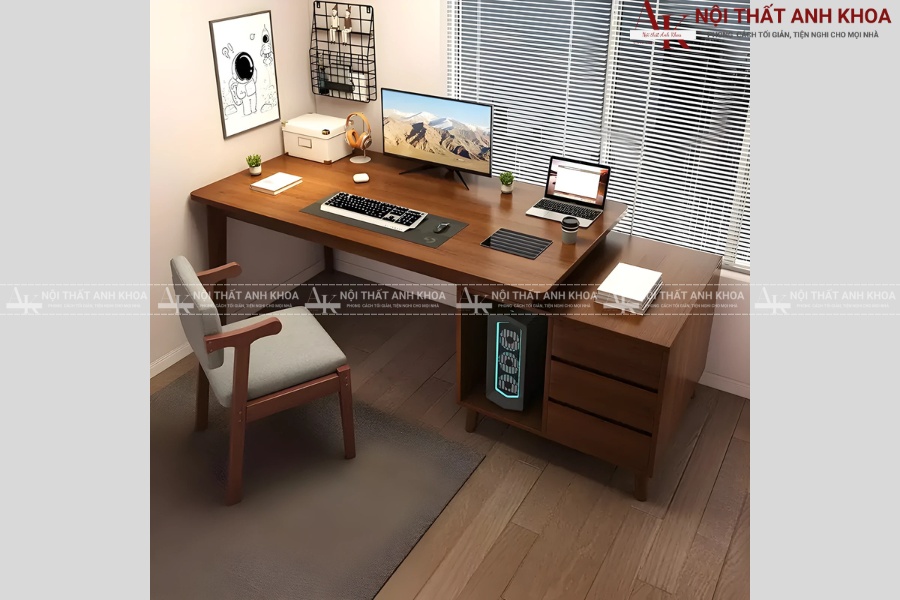Bàn làm việc gỗ công nghiệp phổ biến nhất hiện nay Bàn làm việc gỗ công nghiệp phổ biến nhất hiện nay